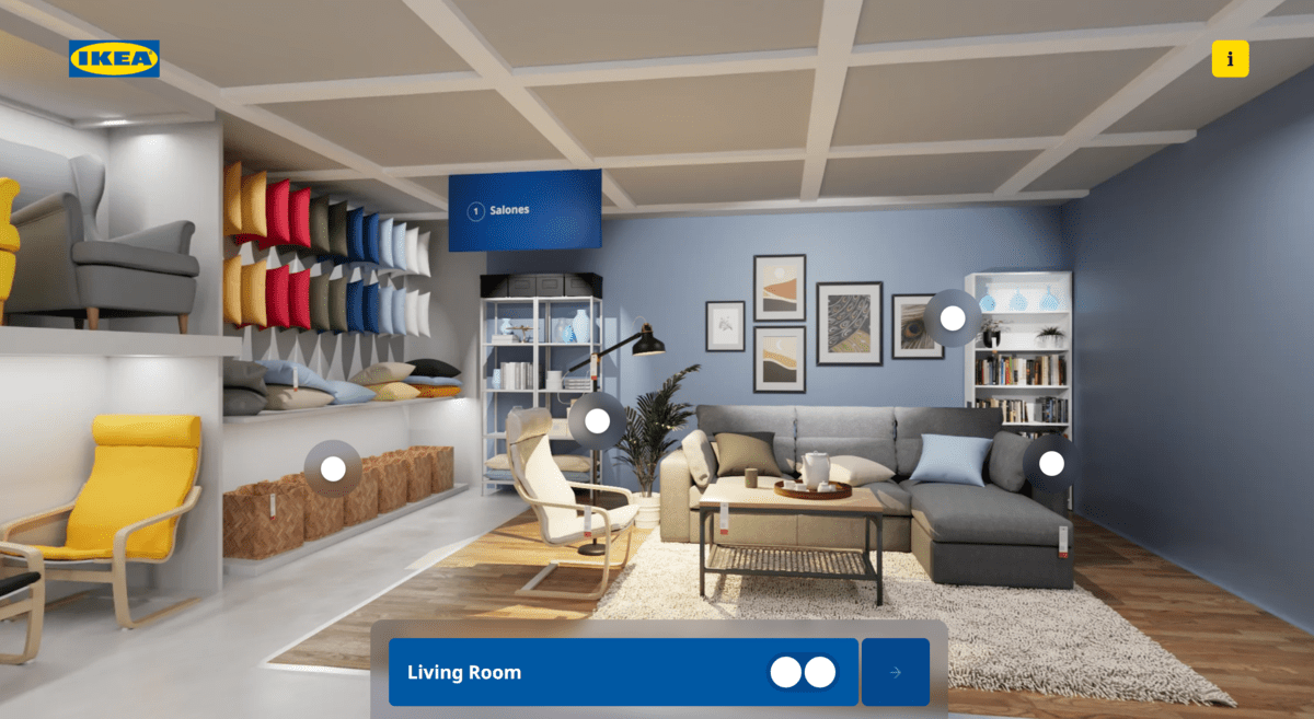 Ikea realistic store in 3d