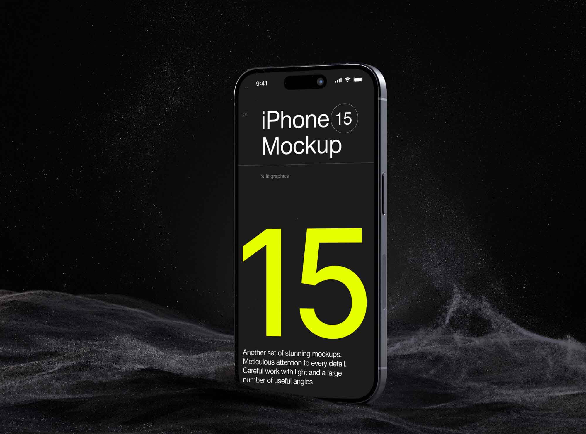 A free iphone 15 mockup to download