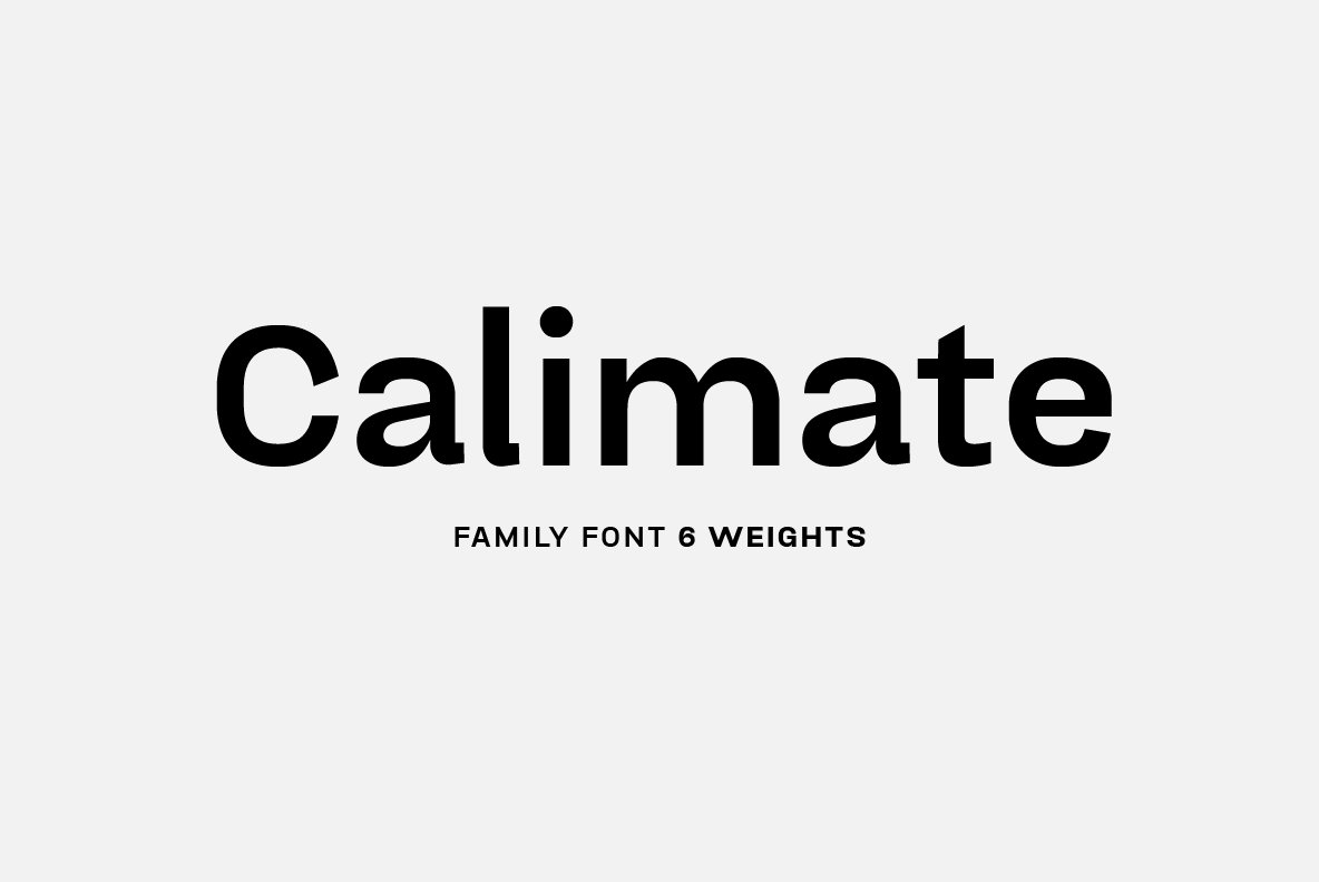 A family font with six weights
