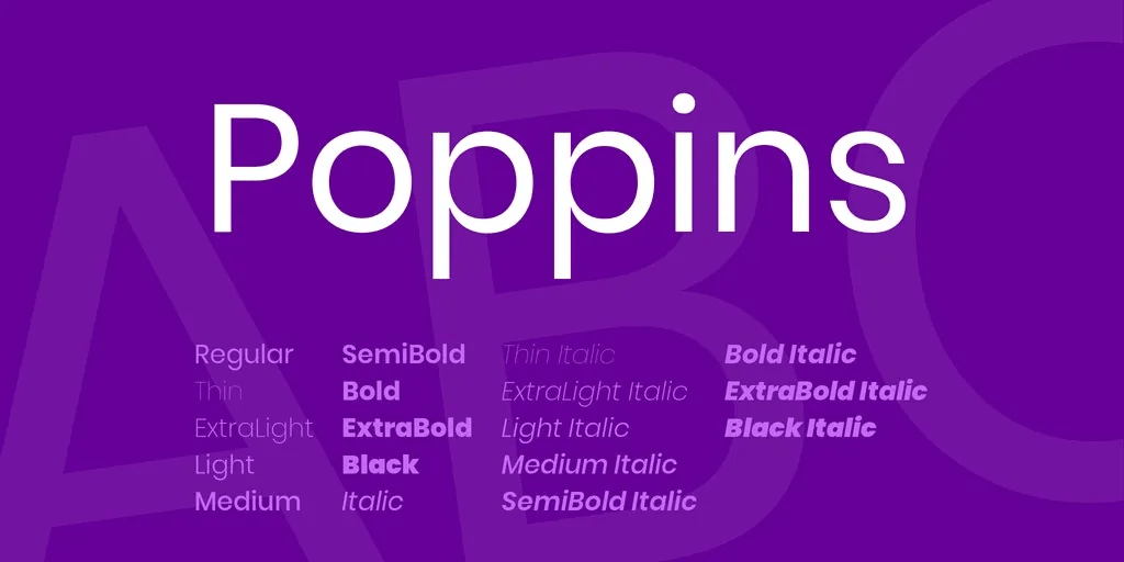 A font family for web design