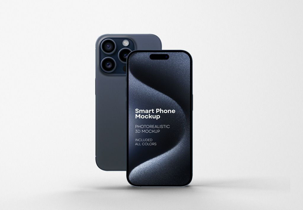 An all color iphone 15 pro mockup