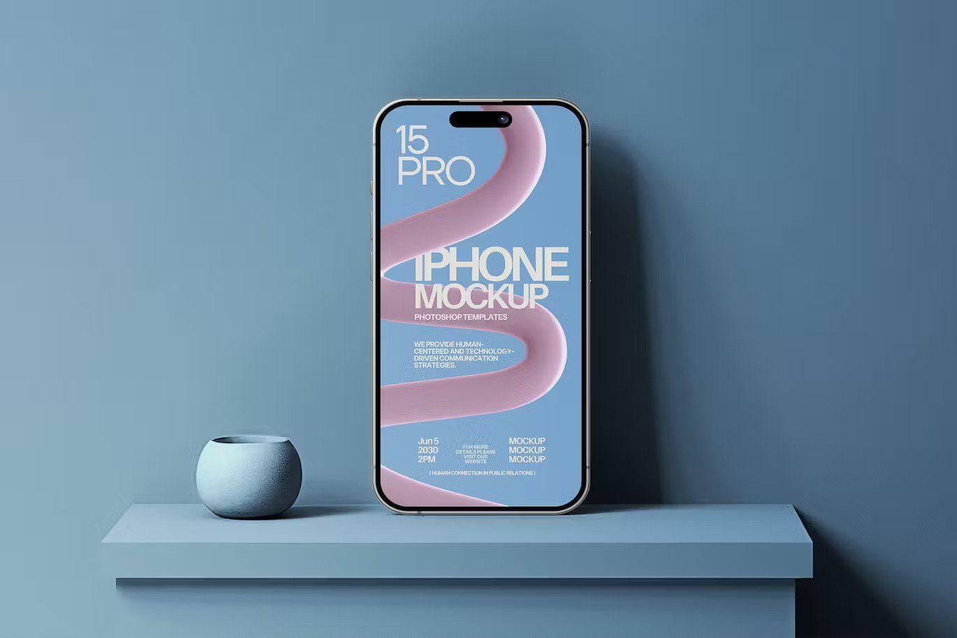 An iphone 15 pro max mockup template