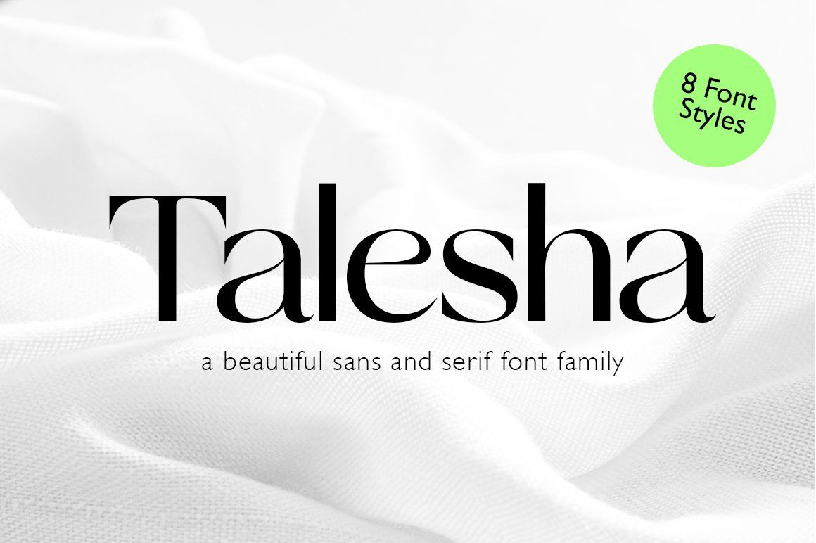 A beautiful sans and serif font family