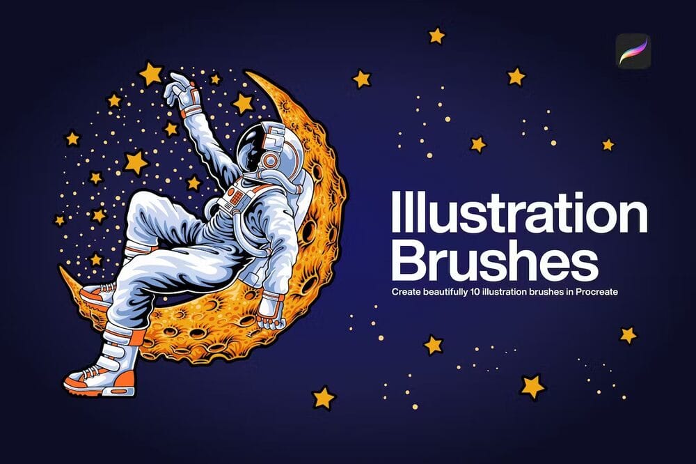 A set of illustration procreate brushes