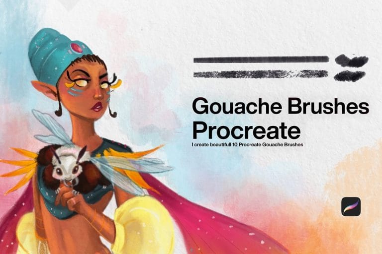 A set of procreate brushes for gouache effects