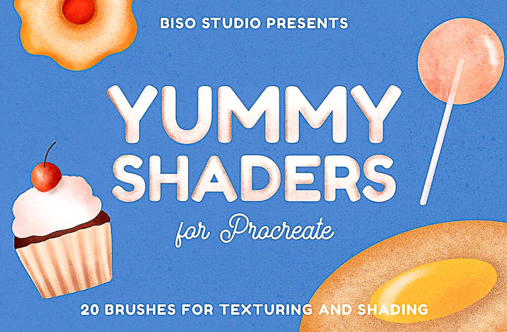 A free yummy shader procreate brushes