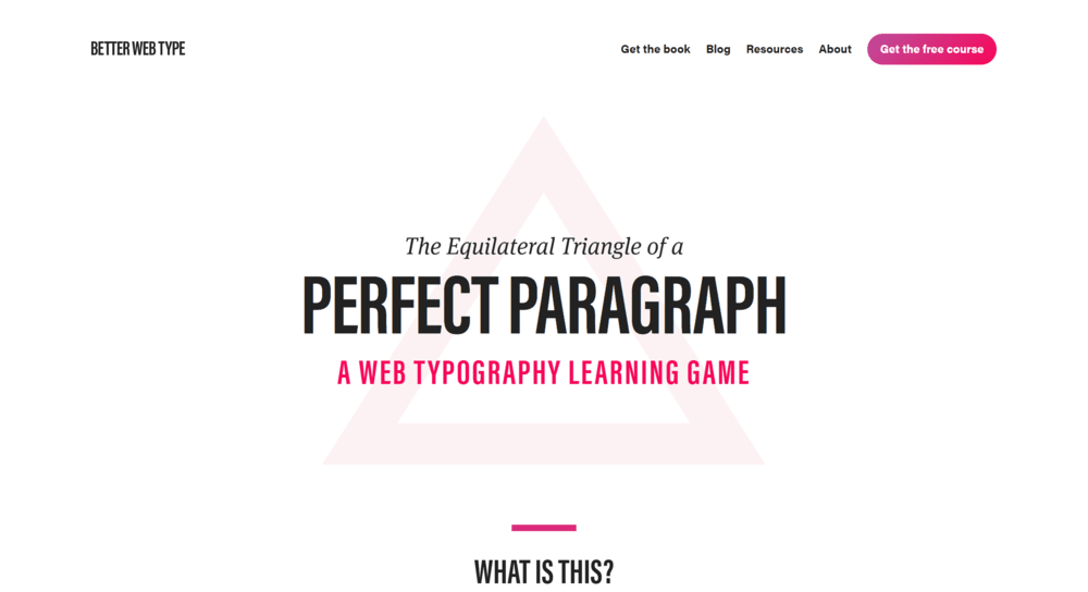 a web typography learning game