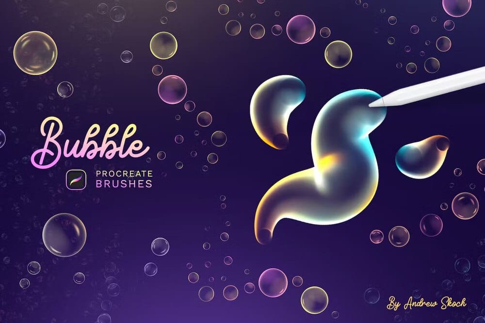 A bubbles procreate brushes pack