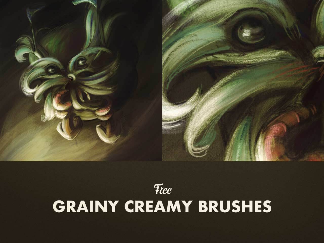 A free grainy creamy procreate brushes
