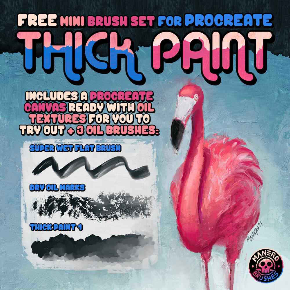 A free set of oil painting procreate brushes