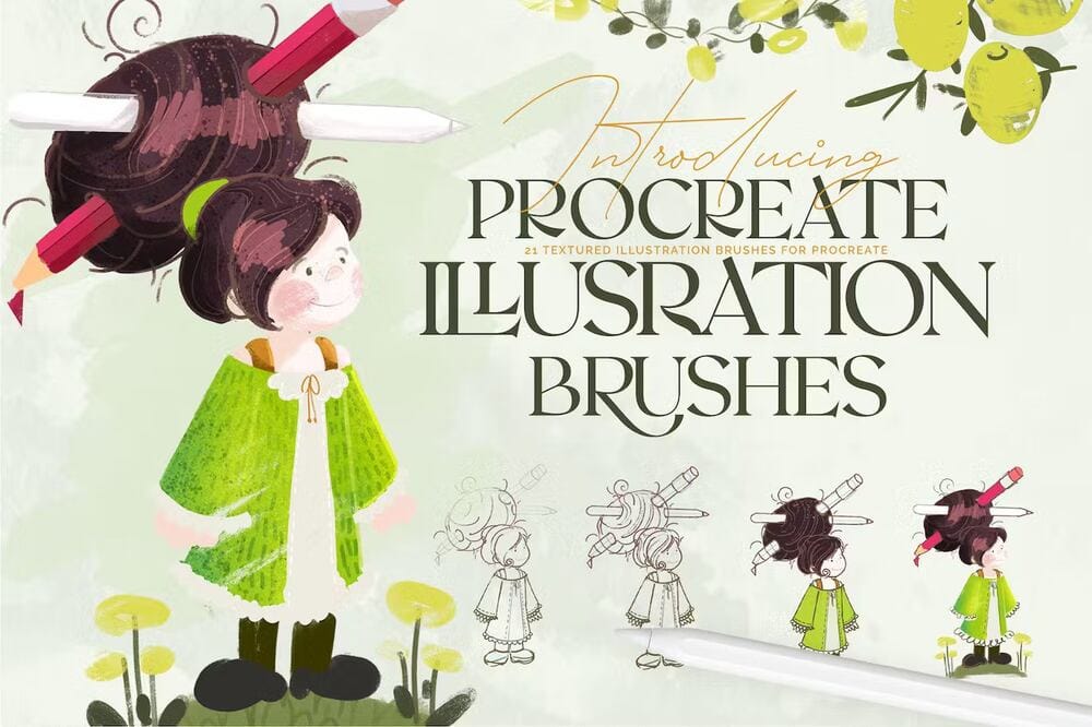 An illustration procreate brushes pack