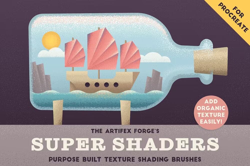 A super shaders procreate brushes