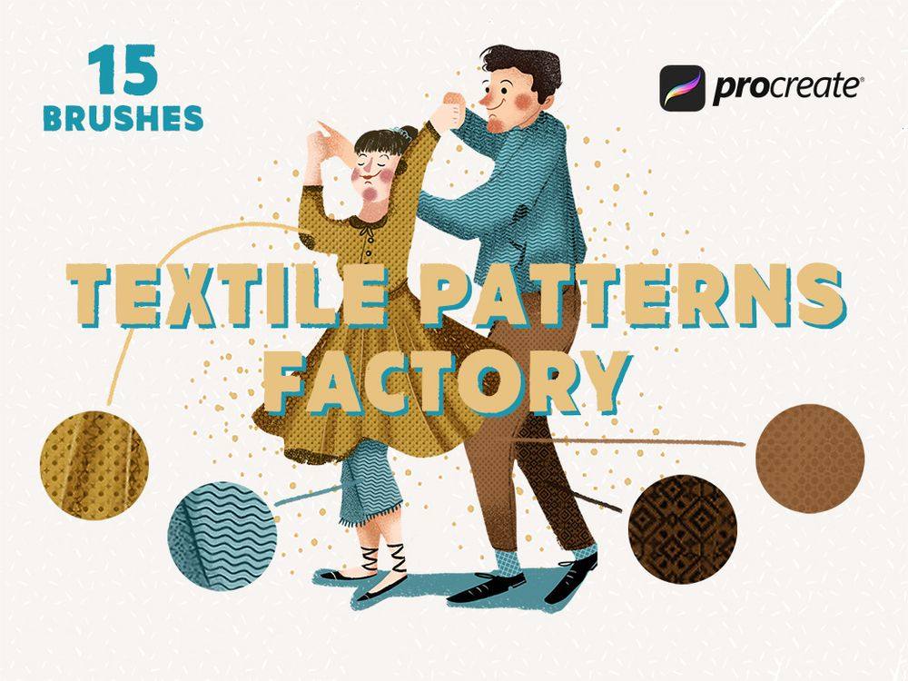 A free textile factory procreate brushes