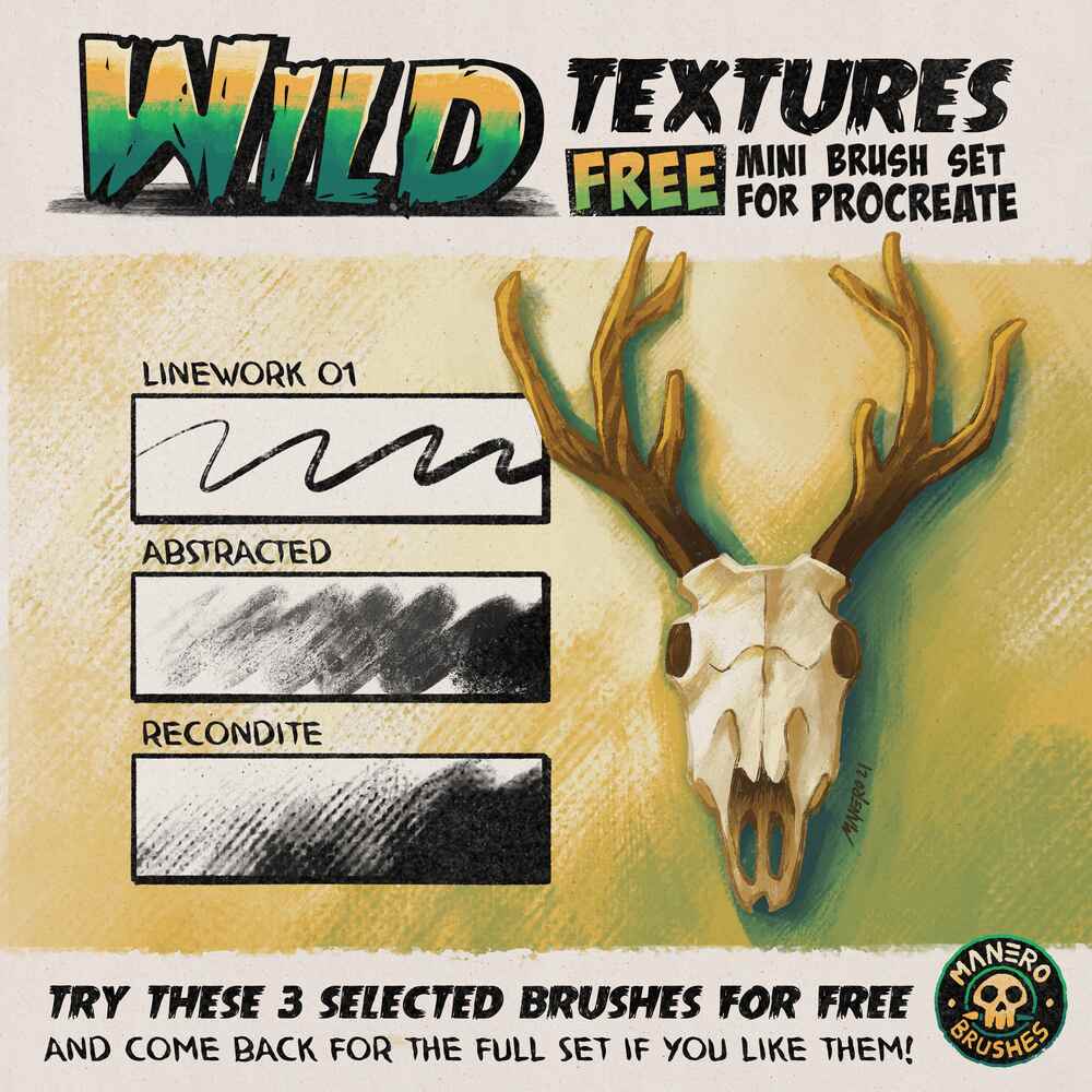 A wild textures free procreate brush set