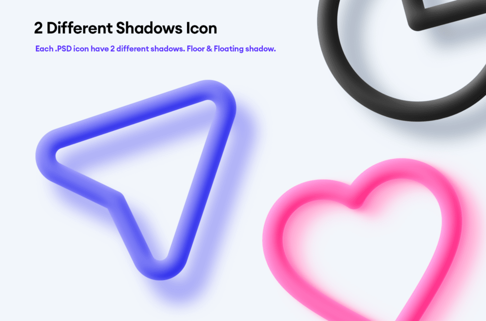 Two different shadows icon