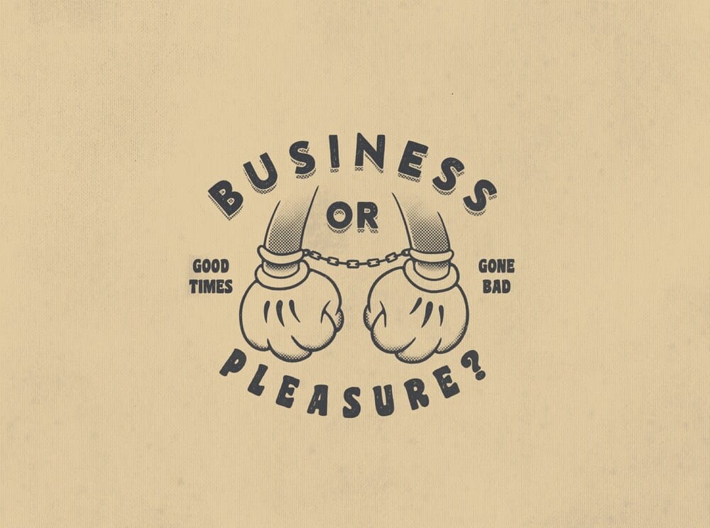 A business or pleasure logo