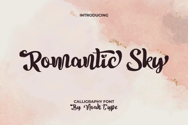 A free romantic lovely font