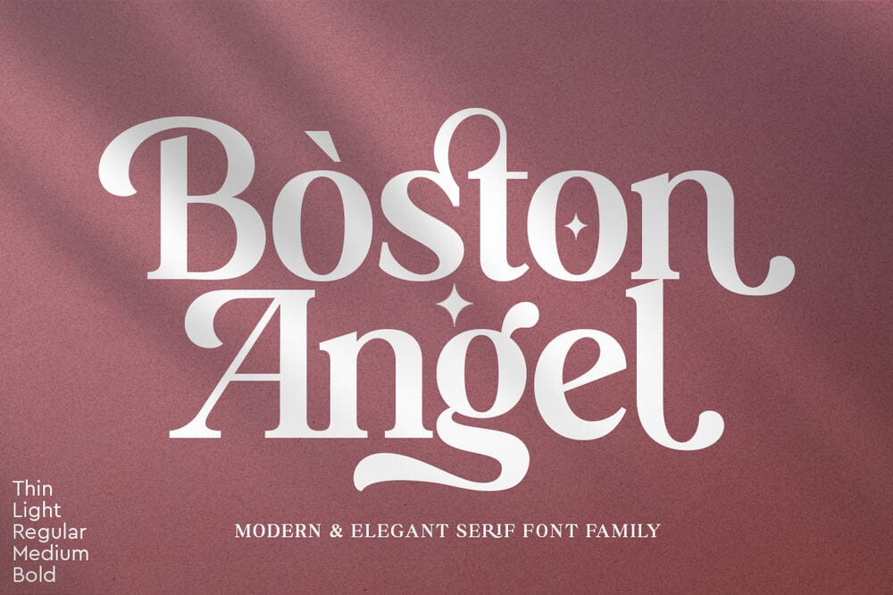 A modern and elegant serif font family