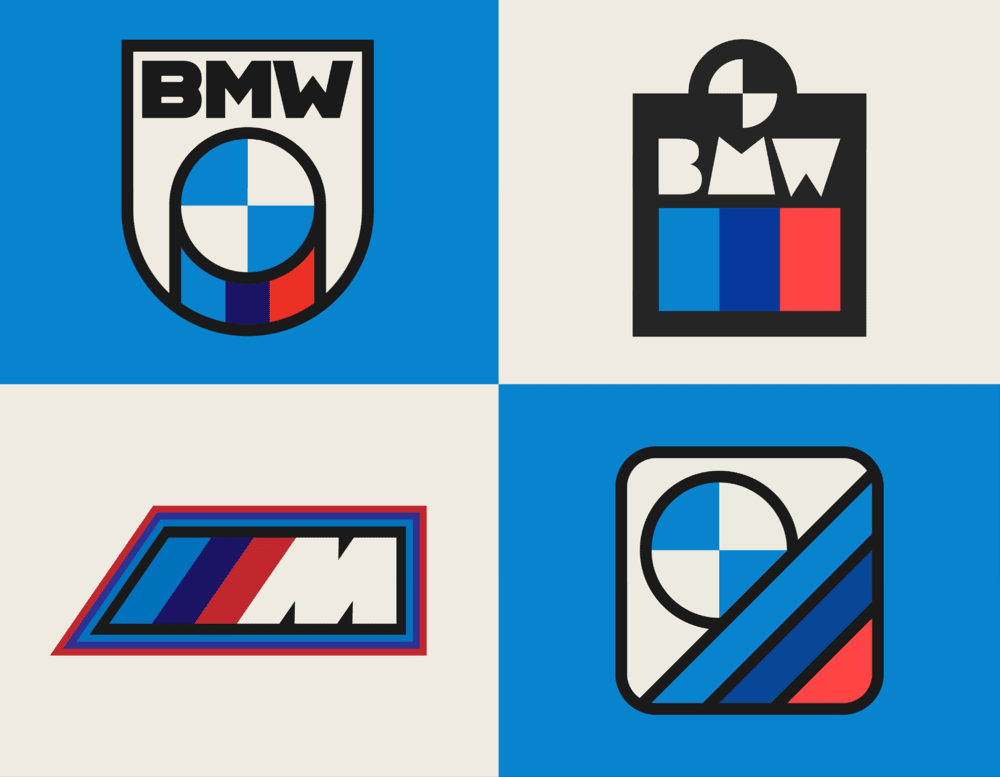 A retro bmw logos