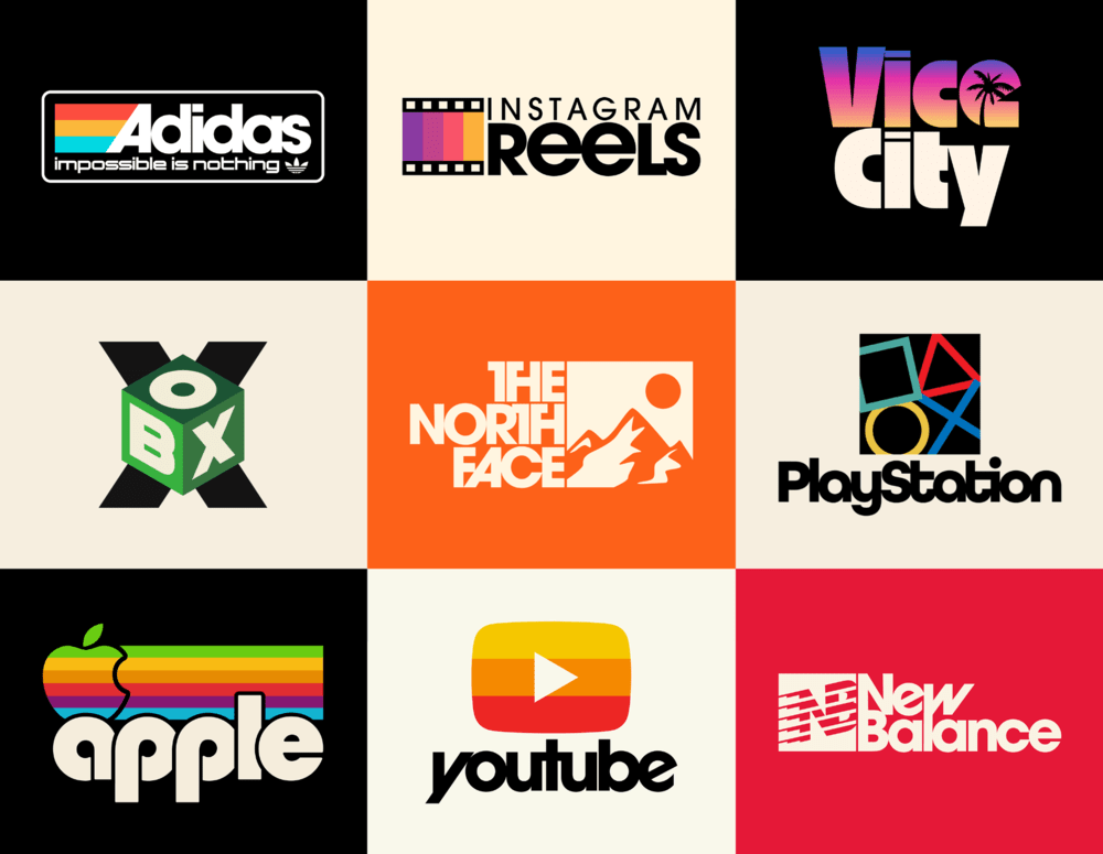 A retro logo collection