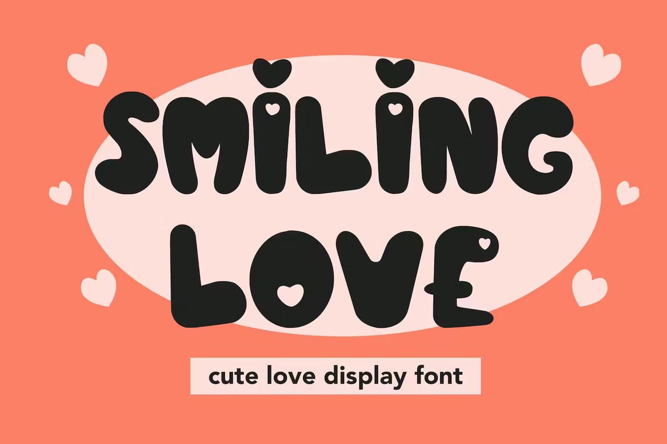 A cute bold love display font