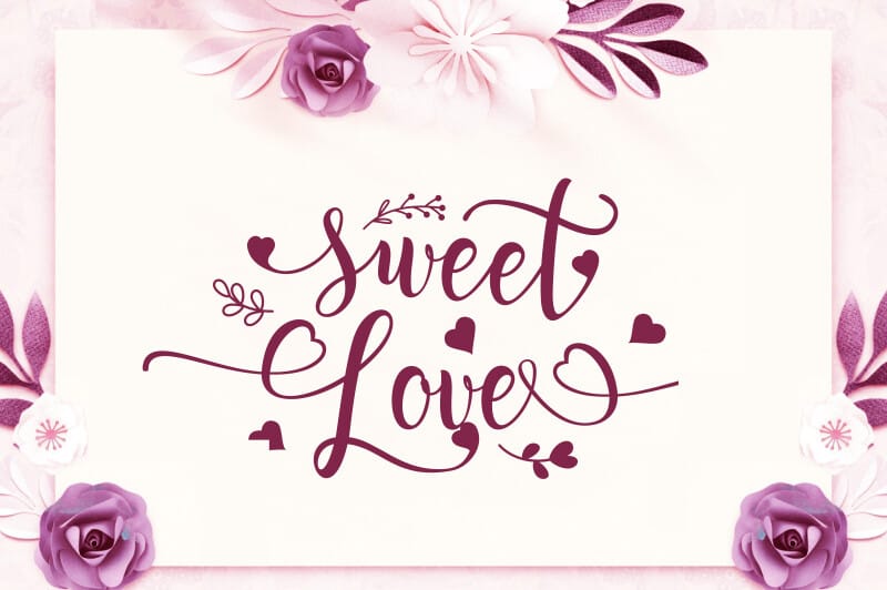A sweet love font