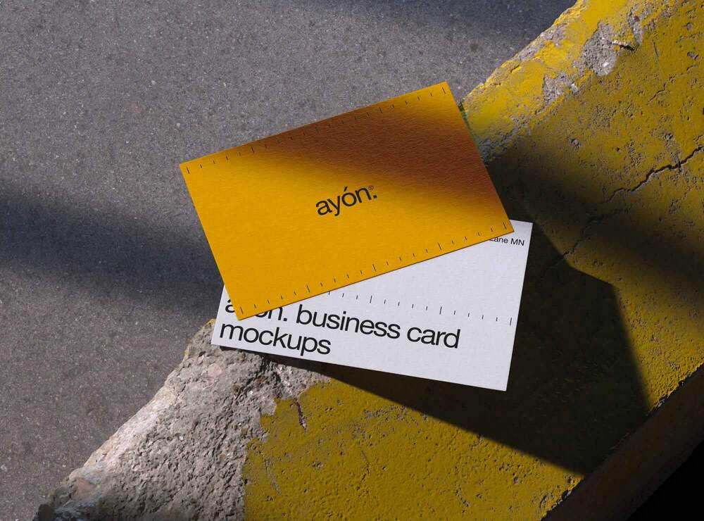 A two free stylish business card mockup