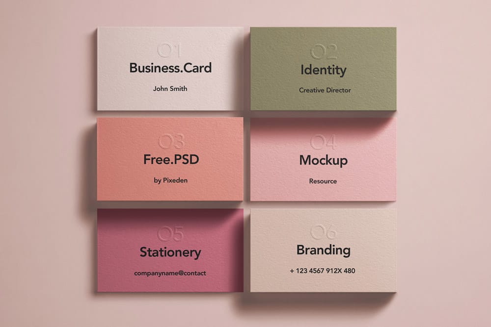 A free branding identity business card mockup