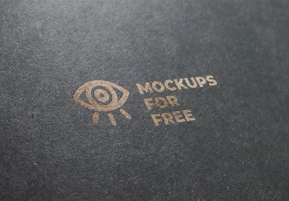 A free embossed logo mockup