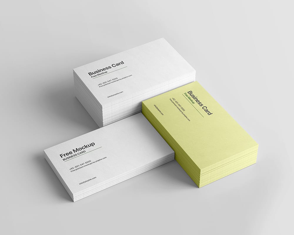 A free textured business card mockup