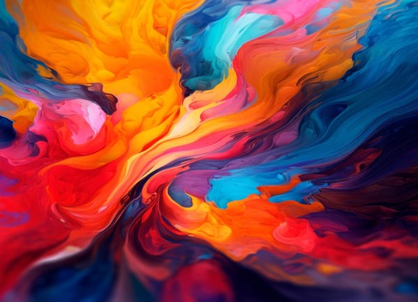 The abstract colorful paint art